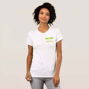 Hello My Name Is MOM Green Nametag Fun T-Shirt