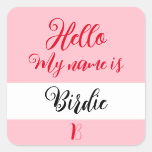 "Hello My Name Is" Name Badge Label Sticker