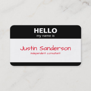 Hello My Name Is, Name Tag - Business Card
