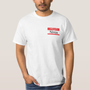 Hello My Name Is Ninja Name Tag T-Shirt