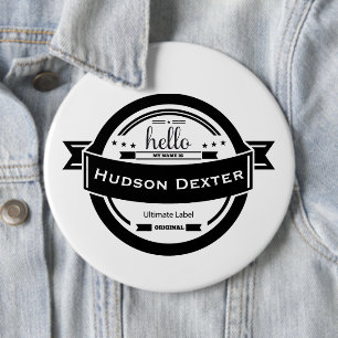 Hello My name is Personalised Logo 6 Cm Round Badge