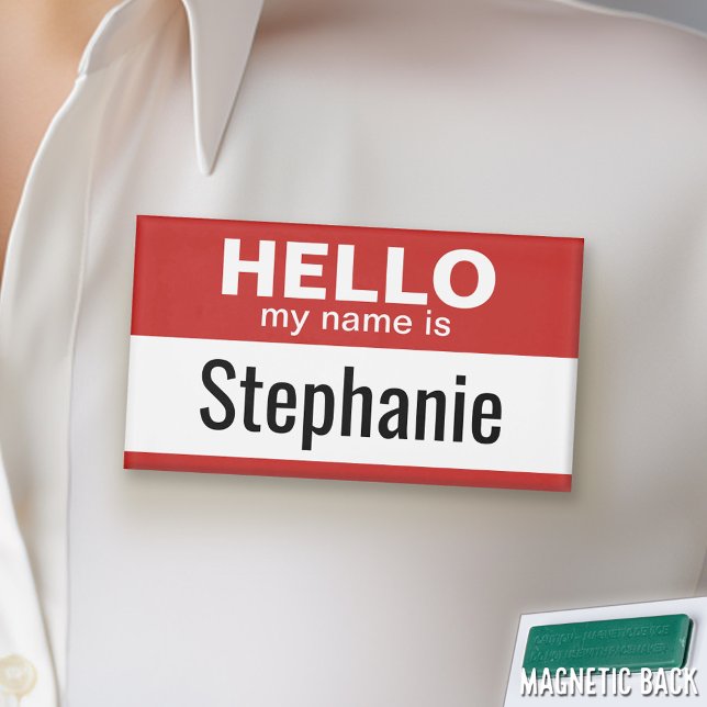 Hello my name is - personalised name tag (Custom HELLO Name Tag)