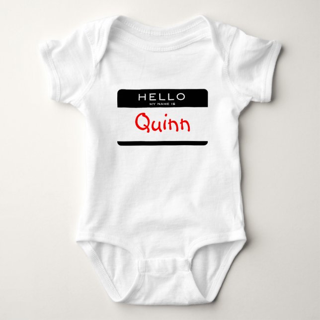 HELLO MY NAME IS Personalised Name Tag Shirt (Front)