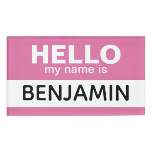 Hello my name is - Pink - Custom Employee Name Tag