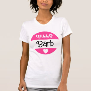 Hello my name is - Pink - Custom Halloween Costume T-Shirt
