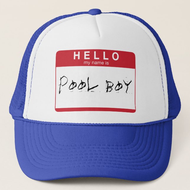 HELLO my name is Pool Boy hat (Front)
