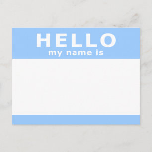 hello my name is postcard