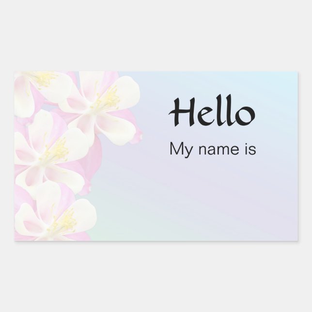Hello, My Name Is Rectangular Sticker (Front)