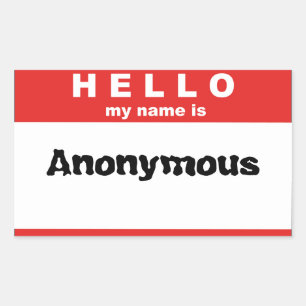 Hello My Name Is Rectangular Sticker
