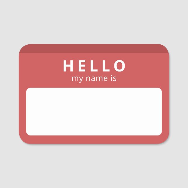 Hello My Name Is | Reusable Convention Icebreaker Tag (Front)