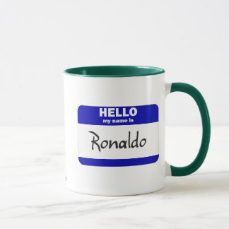 Hello My Name Is Ronaldo (Blue) Mug