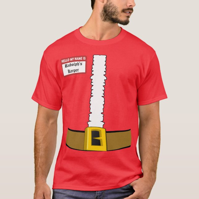 Hello My Name is Rudolph's Keeper Suit Front T-Shirt (Front)