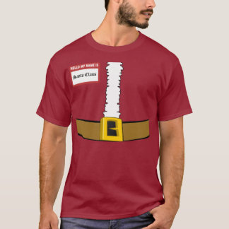 Hello My Name is Santa Claus Suit Front Customise! T-Shirt