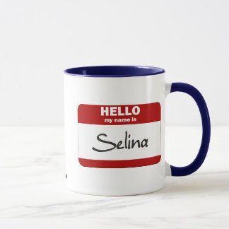 Hello My Name Is Selina (Red) Mug