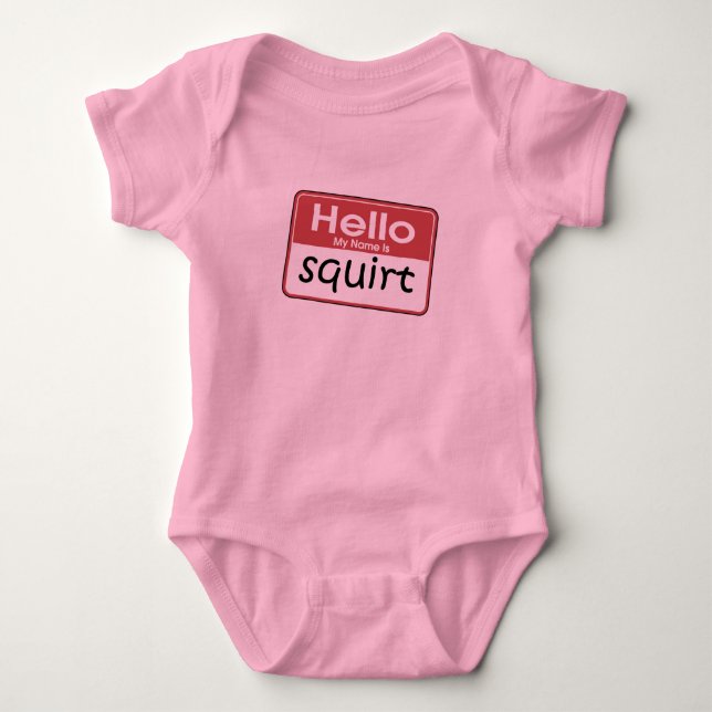 Hello my name is squirt T-shirt Baby Bodysuit (Front)