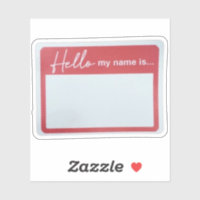 Hello My Name Is Sticker