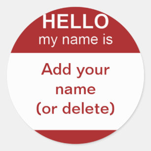 Hello My Name Is Stickers