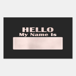 Hello My Name Is Tag Meeting Family Meeting Pink