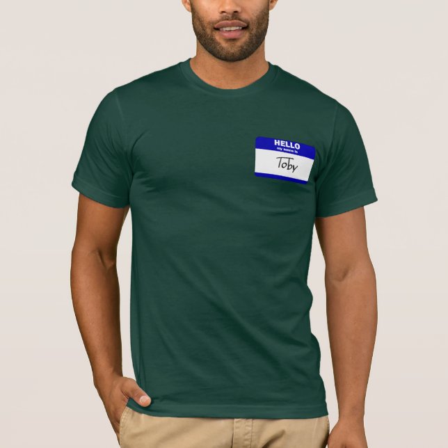 Hello My Name Is Toby (Blue) T-Shirt (Front)