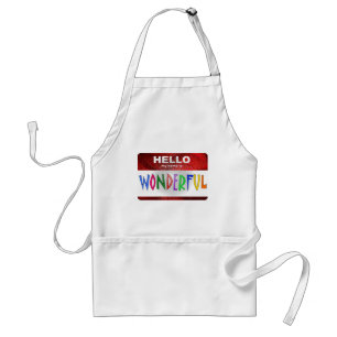 Hello My Name is Wonderful Standard Apron
