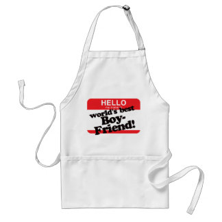 Hello My Name Is World's Best Boyfriend Standard Apron