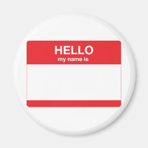 Hello, my name is (your text) magnet