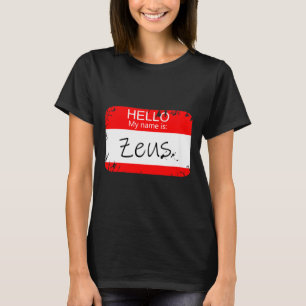 Hello My name is Zeus Funny Halloween Greek Gods T-Shirt