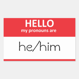 HELLO my pronouns are he/him Sticker