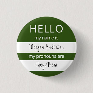 HELLO Name and Pronouns Badge