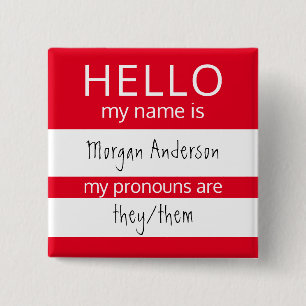 HELLO Name and Pronouns Badge
