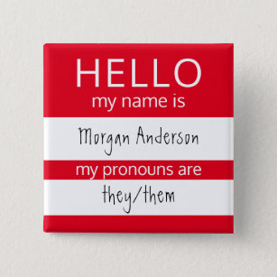 HELLO Name and Pronouns Badge