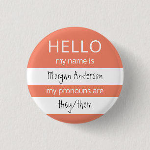HELLO Name and Pronouns Badge