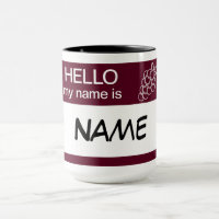 Hello Name Badge Wine Tasting Customise