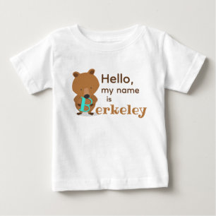 Hello Name Bear Baby T-Shirt
