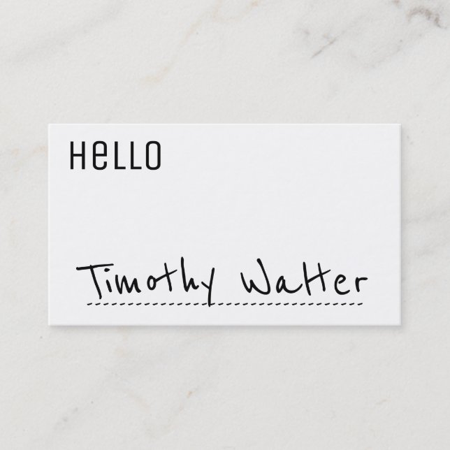 Hello | Name Card (Front)