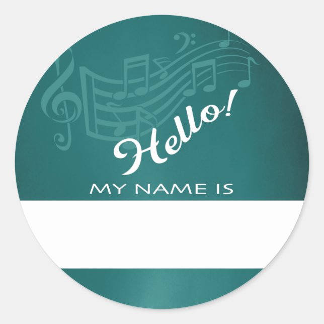 Hello Name Tag for Music Event (Front)