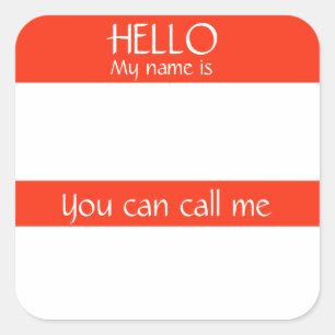 Hello Name Tag Sticker Badge Funny Party