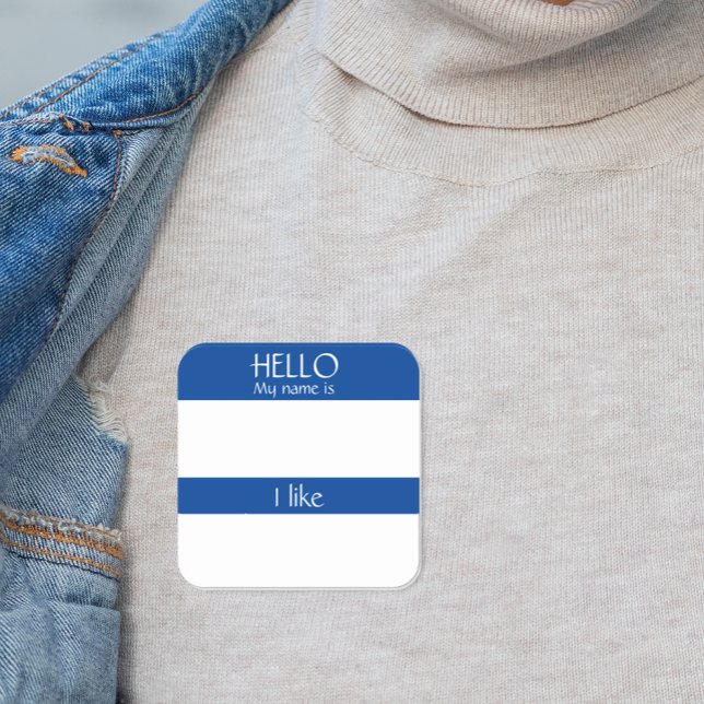 Hello Name Tag Sticker Badge Funny Party humour (Creator Uploaded)