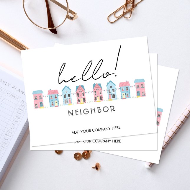 Hello Neighbor Business Card | Personalized New Ne (Creator Uploaded)