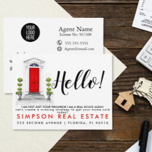hello Neighbour Real Estate Agent Introduction Announcement Postcard