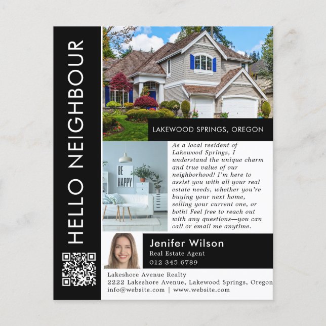 Hello Neighbour Real Estate Marketing Flyer (Front)