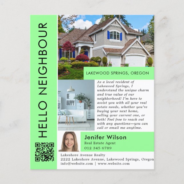 Hello Neighbour Real Estate Marketing Flyer (Front)