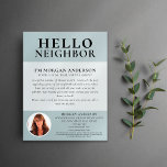 Hello Neighbour Real Estate Marketing Introduction Flyer<br><div class="desc">Raise your brand awareness and generate new leads with this HELLO NEIGHBOR real estate marketing flyer. The modern design will catch the eye of your potential clients and let them know that you are the friendly,  knowledgeable real estate agent who understands their neighbourhood as well as they do!</div>