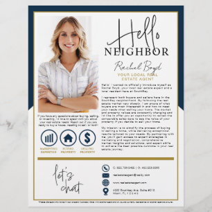 Hello Neighbour Realtor Agent Introduction Letter Flyer