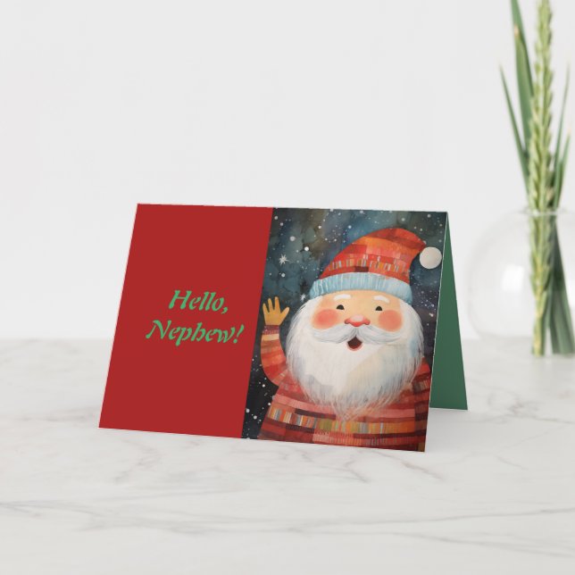 HELLO NEPHEW CHRISTMAS CARD (Front)