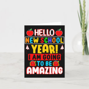 Hello New School Year - Back To School Card
