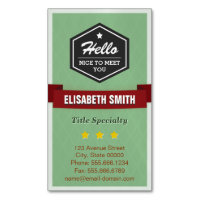 Hello Nice to Meet You - Modern Vintage Stylish