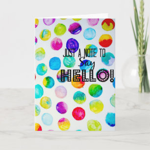 Hello! Note card