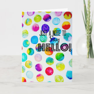Hello! Note card