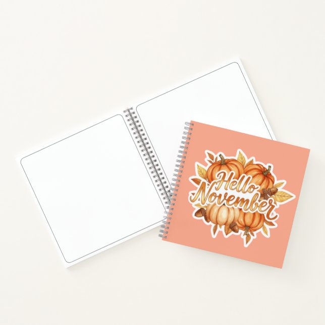 Hello November -  Cozy Fall Design Notebook (Inside)